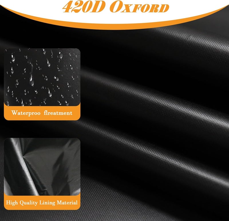 Jusen RV Tire Covers, Dual Axle Wheel Cover (2 Pack) Fits 30"-33" Diameter Tires,Waterproof Anti-UV 420D Oxford Black Dual Tire Covers RV Accessories for Truck/Trailer - Image 5